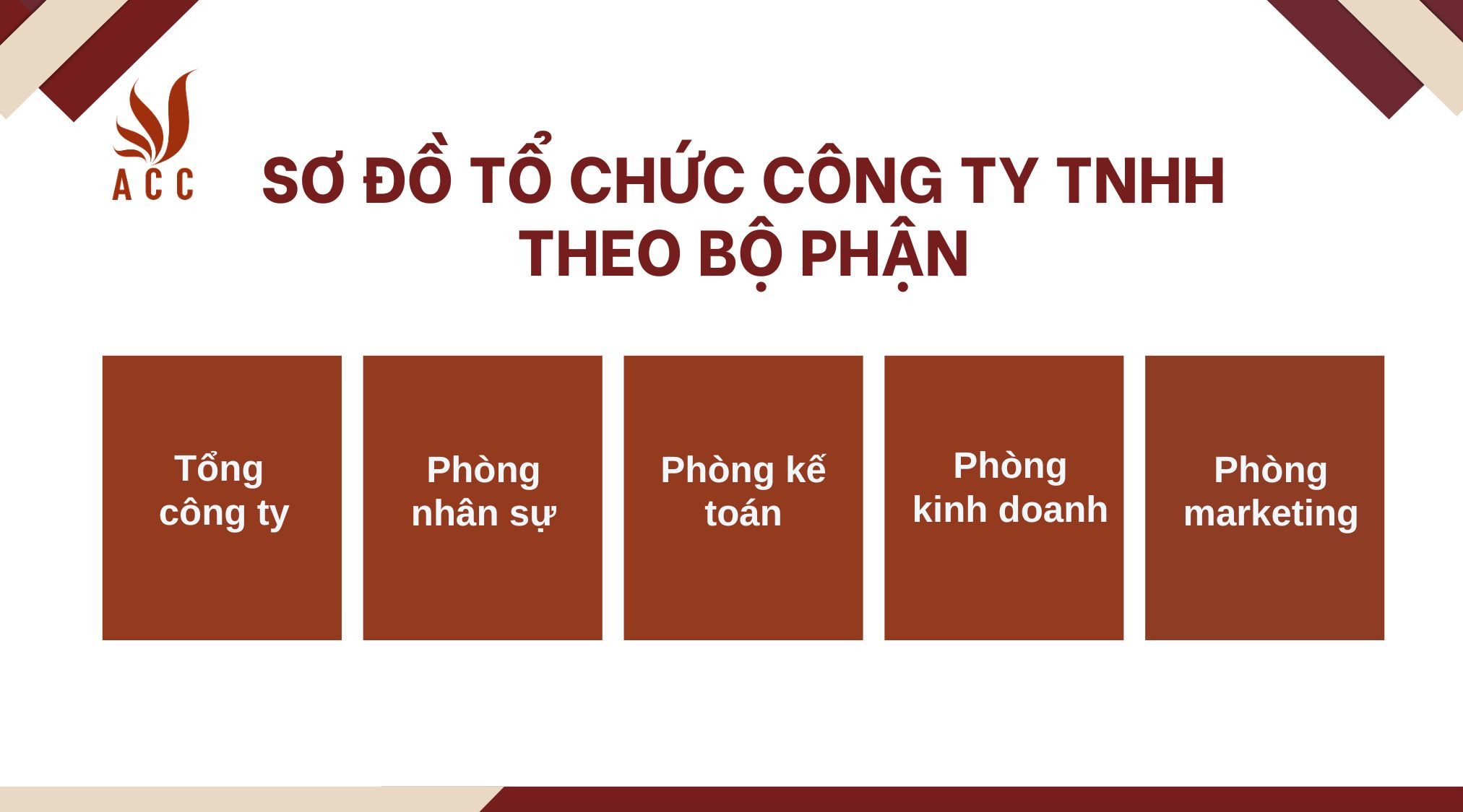 Sơ đồ tổ chức công ty TNHH theo bộ phận