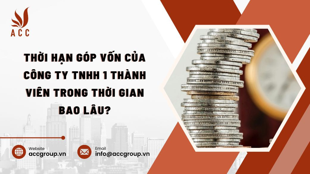 Thời hạn góp vốn của công ty TNHH 1 thành viên trong thời gian bao lâu?