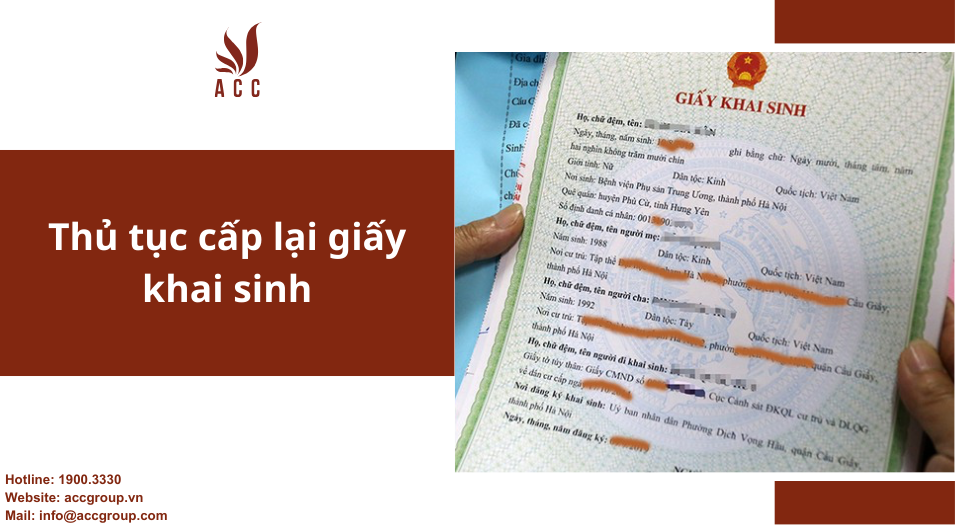Thủ tục cấp lại giấy khai sinh