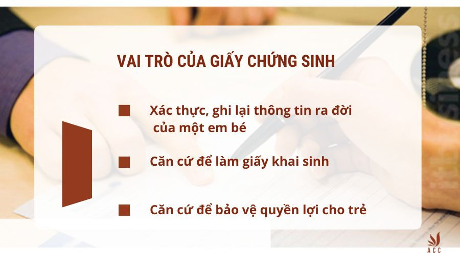 Vai trò của giấy chứng sinh