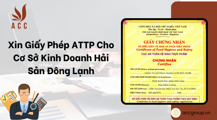Xin giấy phép ATTP cho cơ sở kinh doanh hải sản đông lạnh