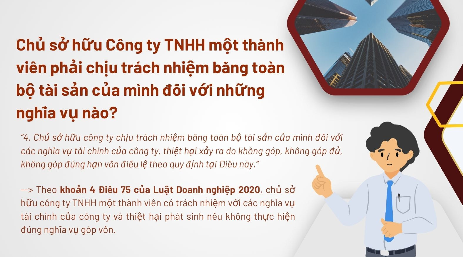 Chủ sở hữu Công ty TNHH một thành viên phải chịu trách nhiệm bằng toàn bộ tài sản của mình đối với những nghĩa vụ nào?