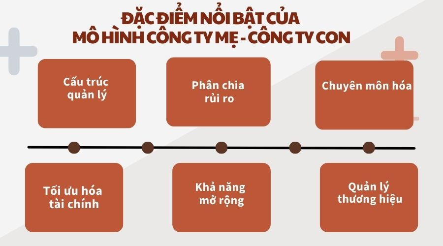 Đặc điểm nổi bật của mô hình công ty mẹ - công ty con