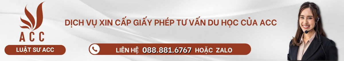 Dịch vụ xin cấp giấy phép tư vấn du học của ACC