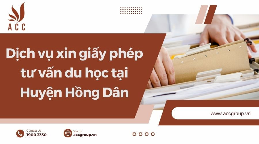 Dịch vụ xin giấy phép tư vấn du học tại Huyện Hồng Dân