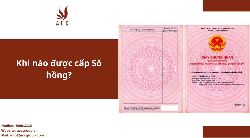 Khi nào được cấp Sổ hồng?