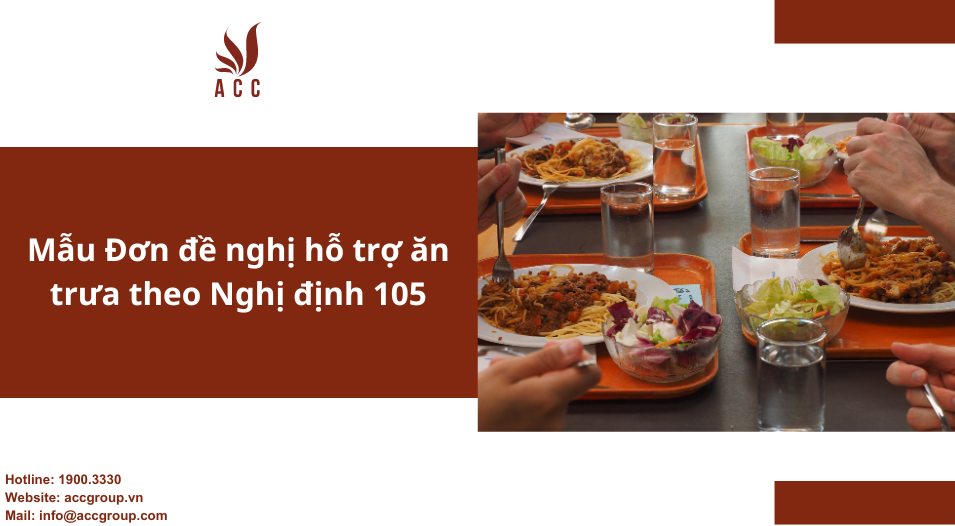 Đơn đề nghị hỗ trợ ăn trưa theo Nghị định 105