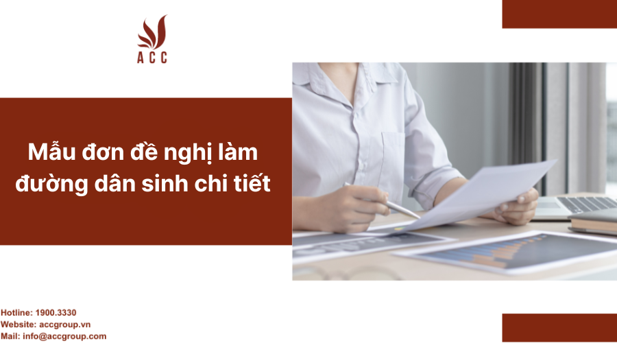 Mẫu đơn đề nghị làm đường dân sinh chi tiết