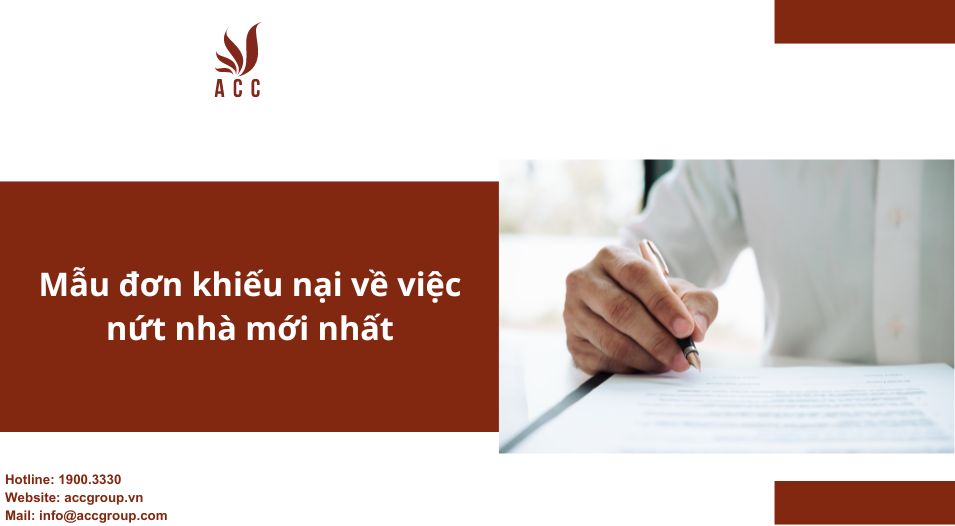Mẫu đơn khiếu nại về việc nứt nhà mới nhất