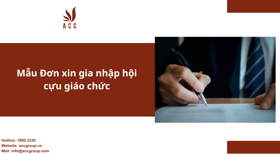 Mẫu Đơn xin gia nhập hội cựu giáo chức