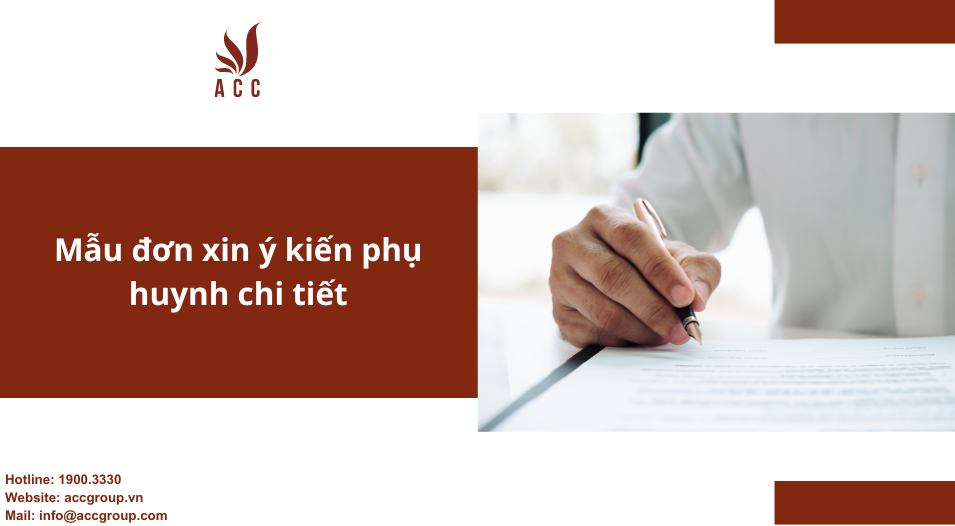 Mẫu đơn xin ý kiến phụ huynh chi tiết