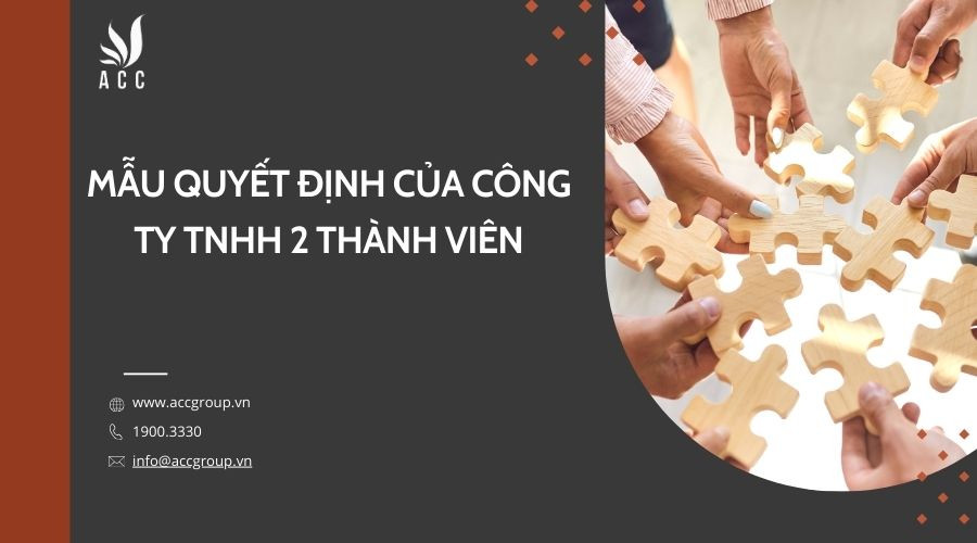 Mẫu quyết định của công ty TNHH 2 thành viên