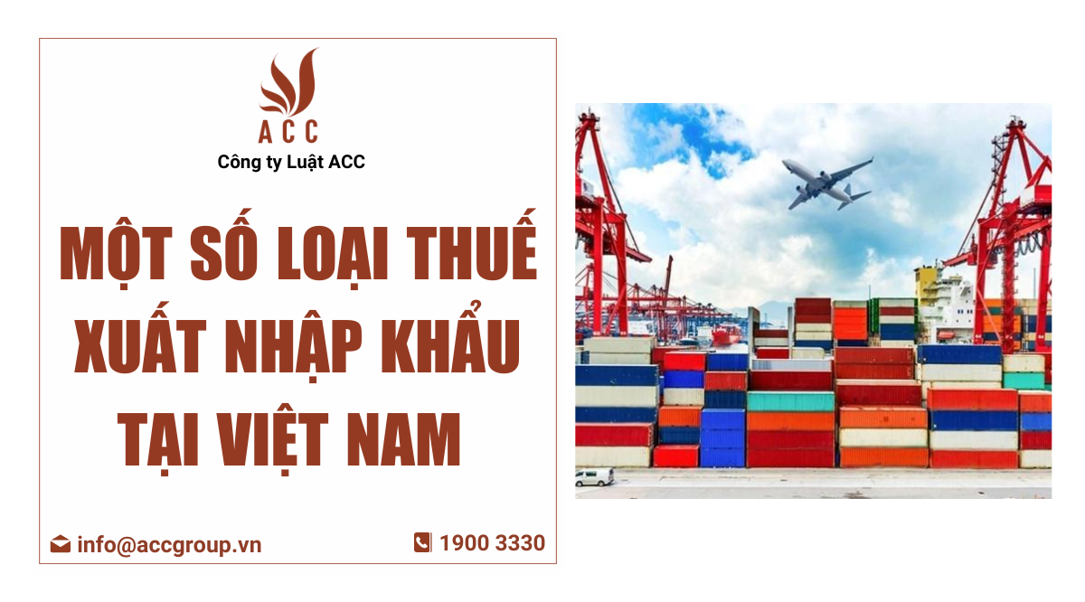 Một số loại thuế xuất nhập khẩu tại Việt Nam 