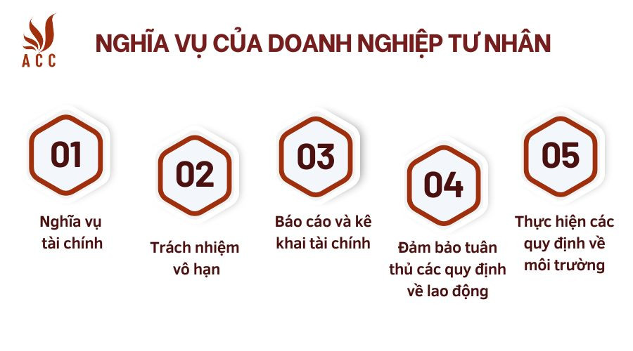 Nghĩa vụ của doanh nghiệp tư nhân