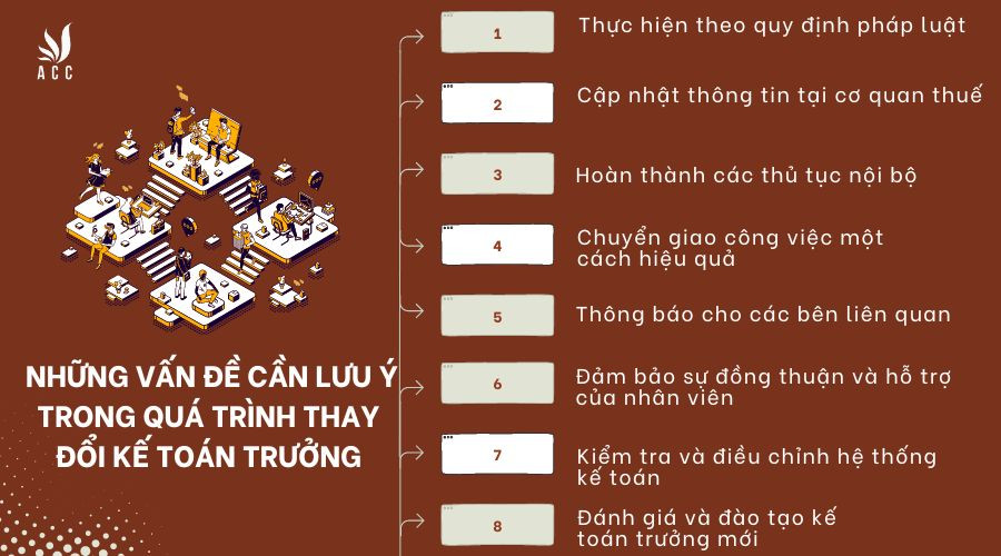 Những vấn đề cần lưu ý trong quá trình thay đổi kế toán trưởng