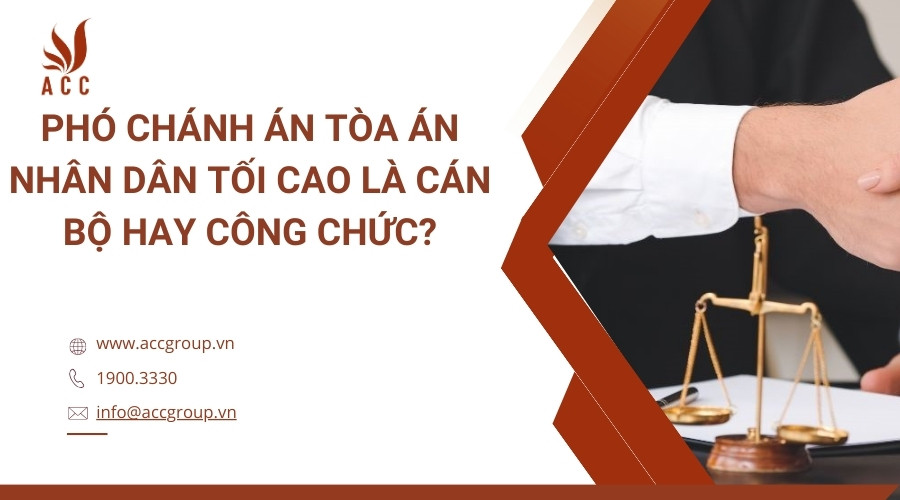 Phó chánh án tòa án nhân dân tối cao là cán bộ hay công chức?