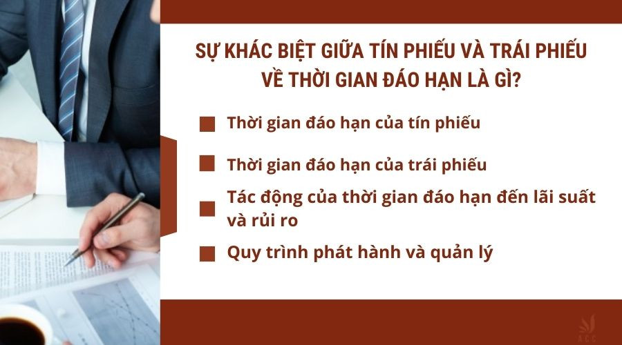 Sự khác biệt giữa tín phiếu và trái phiếu về thời gian đáo hạn là gì?