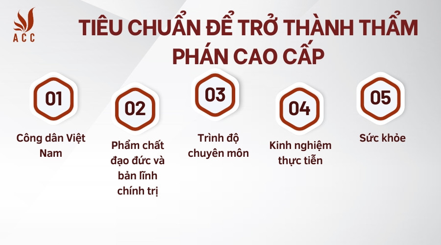 Tiêu chuẩn để trở thành thẩm phán cao cấp