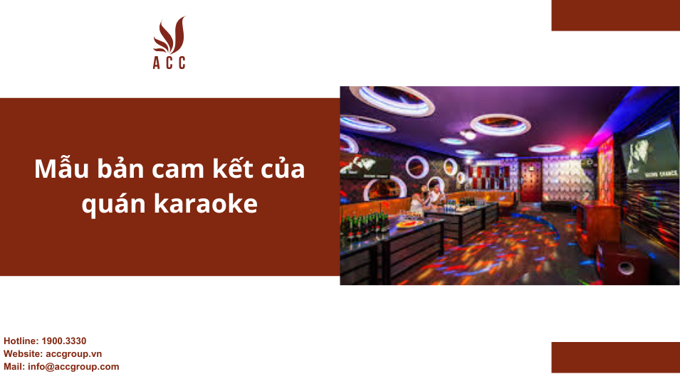 Mẫu bản cam kết của quán karaoke