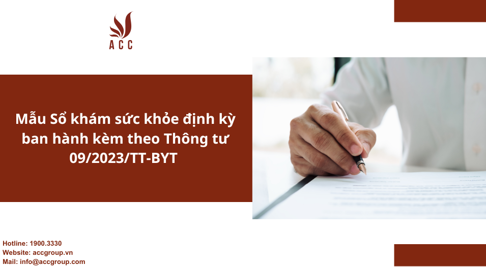 Mẫu Sổ khám sức khỏe định kỳ ban hành kèm theo Thông tư 09/2023/TT-BYT