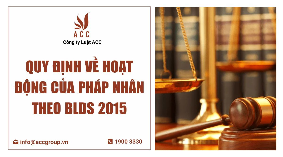 Quy định về hoạt động của pháp nhân theo BLDS 2015