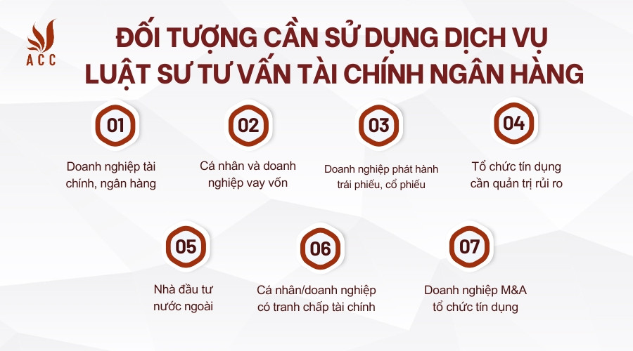 Đối tượng cần sử dụng dịch vụ luật sư tư vấn tài chính ngân hàng