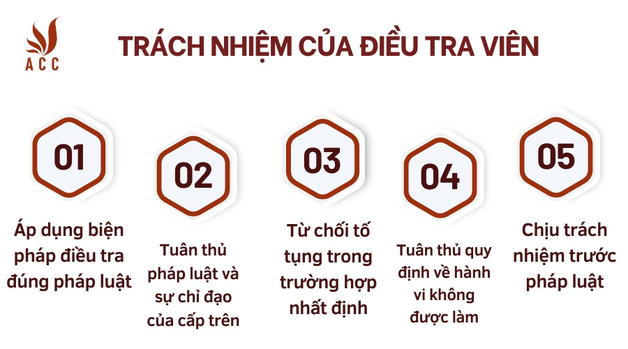 Trách nhiệm của Điều tra viên