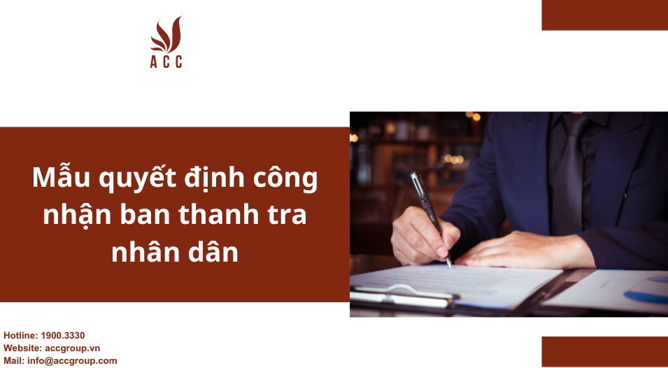 Mẫu quyết định công nhận ban thanh tra nhân dân