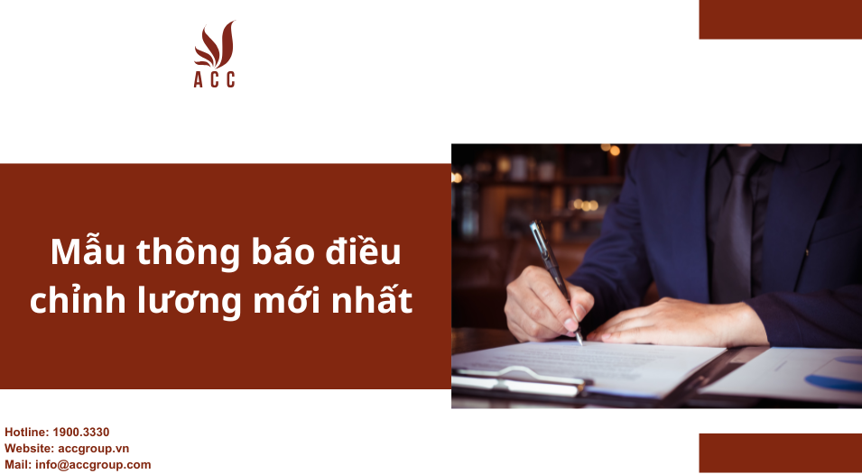 Mẫu thông báo điều chỉnh lương mới nhất