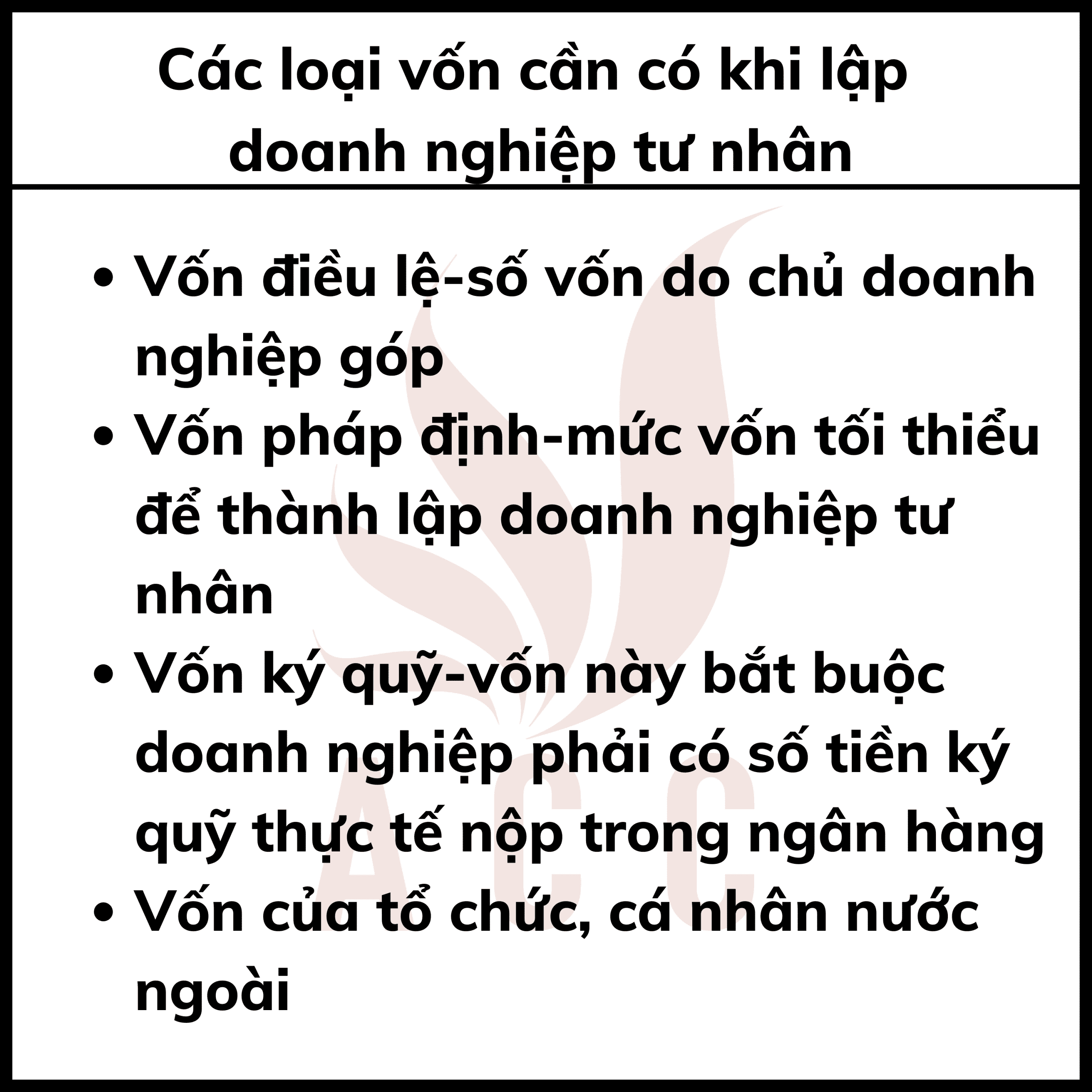 Các Loại Vốn Cần Có Khi Lập Doanh Nghiệp Tư Nhân