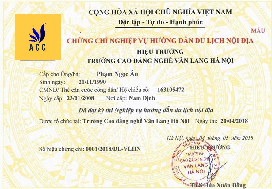 Chứng chỉ nghiệp vụ điều hành du lịch nội địa