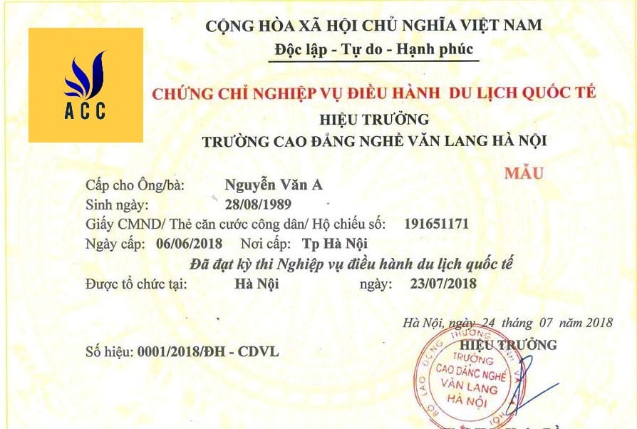 Chứng chỉ nghiệp vụ điều hành du lịch quốc tế