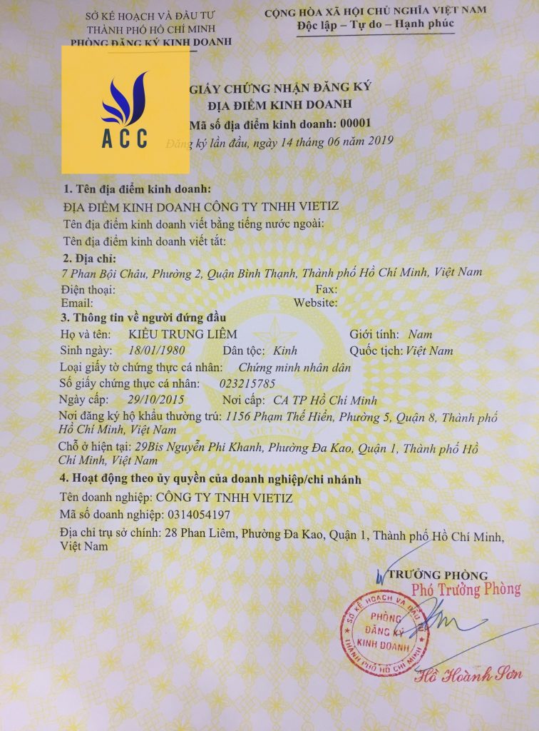 Giấy phép kinh doanh công ty máy tính
