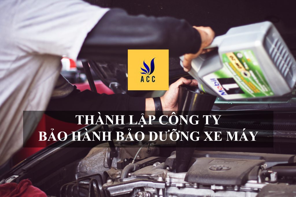 Thành lập công ty bảo hành bảo dưỡng xe