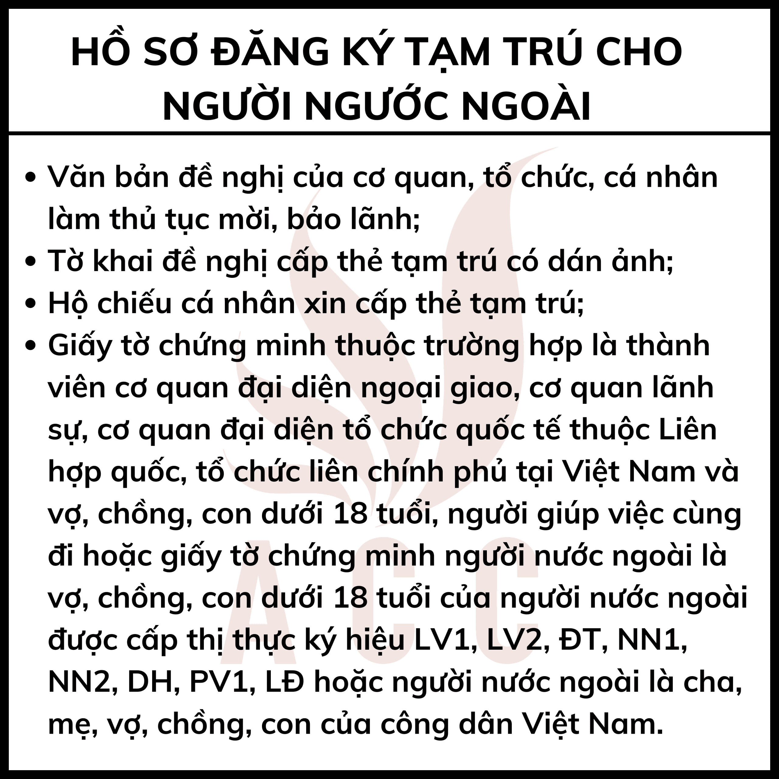 đăng ký tạm trú cho người nước ngoài
