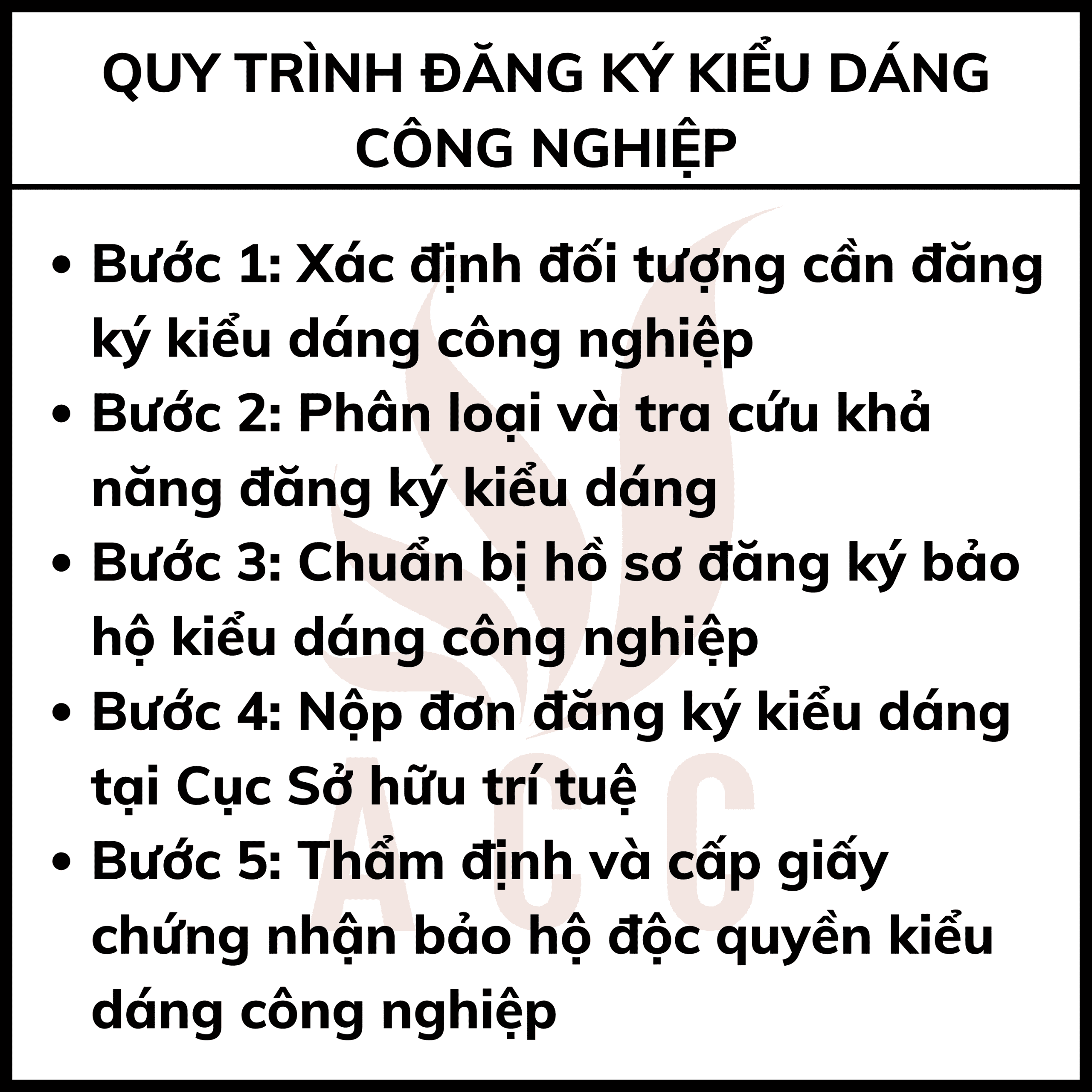 Quy Trình đăng Ký Kiểu Dáng Công Nghiệp Công Ty Luật Acc