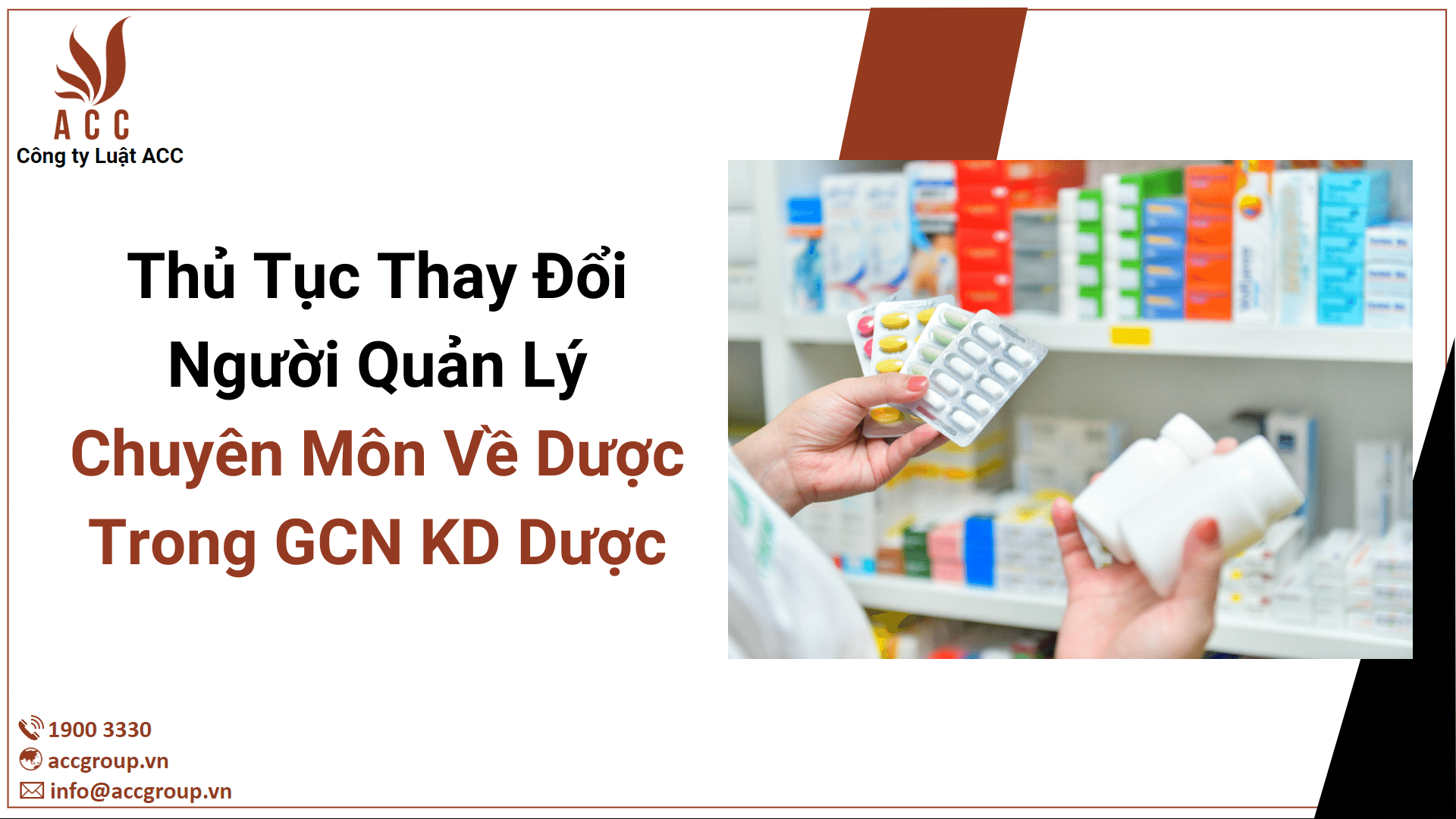 Thủ Tục Thay Đổi Người Quản Lý Chuyên Môn Về Dược Trong GCN KD Dược