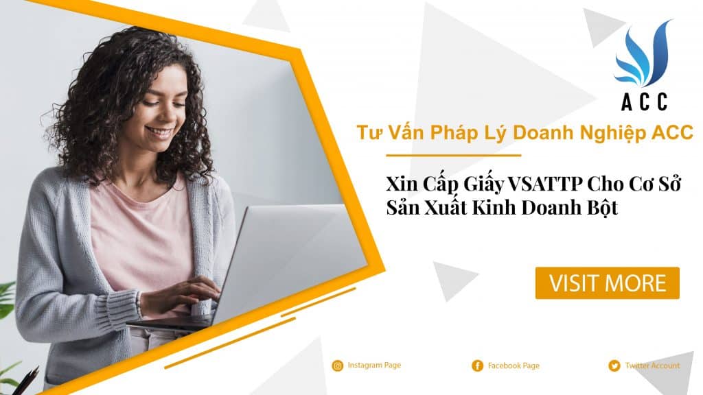 Xin Cấp Giấy VSATTP Cho Cơ Sở Sản Xuất Kinh Doanh Bột