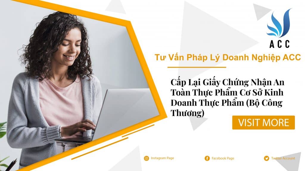 Cấp Lại Giấy Chứng Nhận An Toàn Thực Phẩm Cơ Sở Kinh Doanh Thực Phẩm