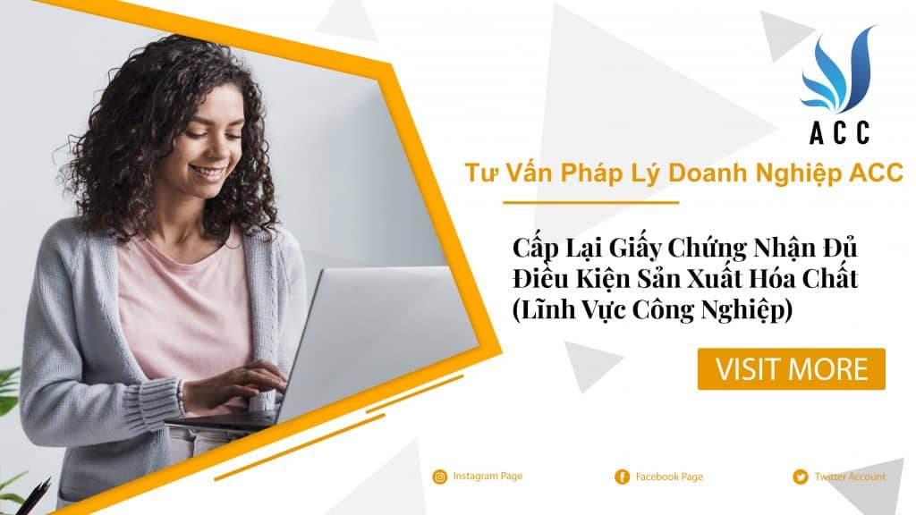 Cấp Lại Giấy Chứng Nhận Đủ Điều Kiện Sản Xuất Hóa Chất (Lĩnh Vực Công Nghiệp)