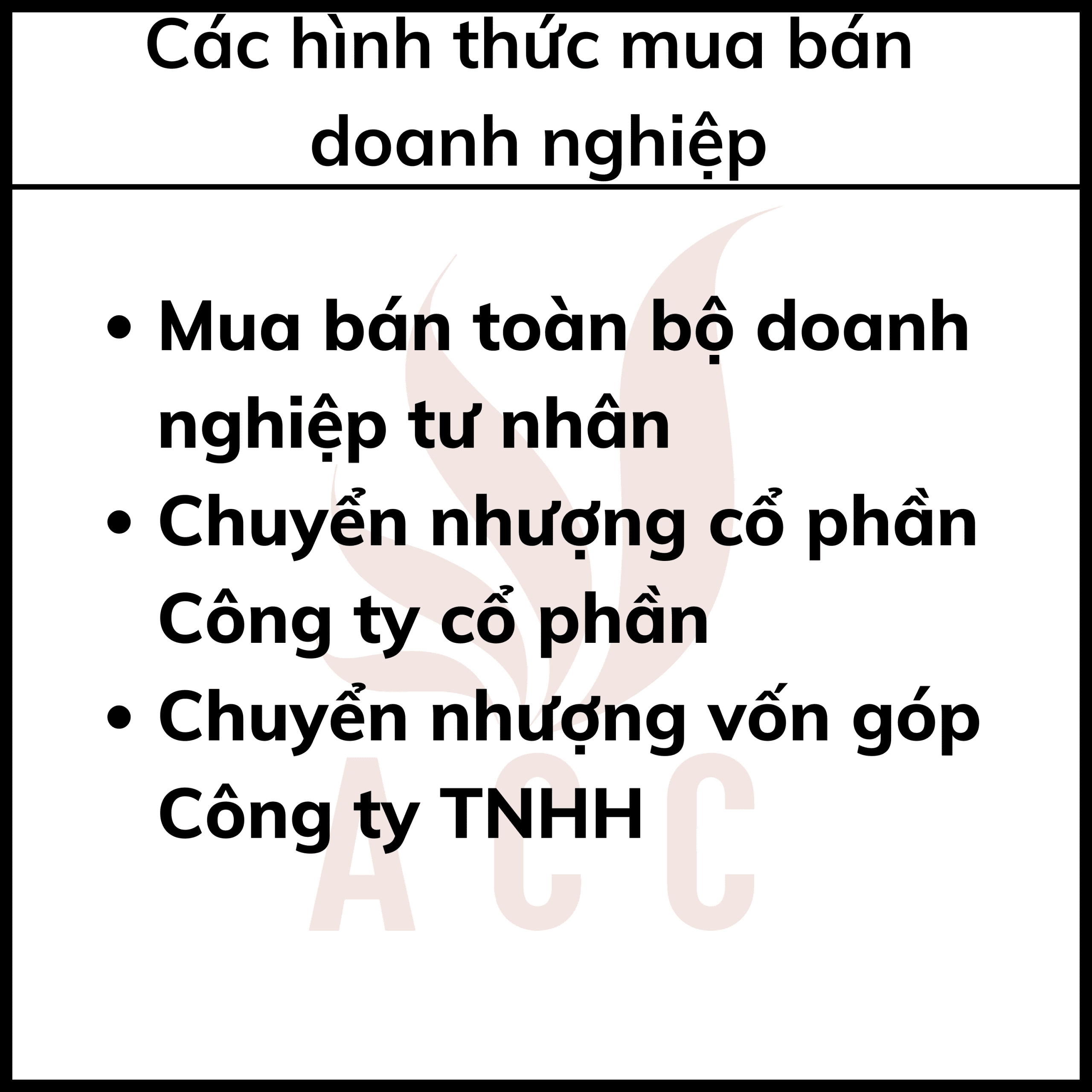 Mua Bán Doanh Nghiệp Công Ty Luật Acc