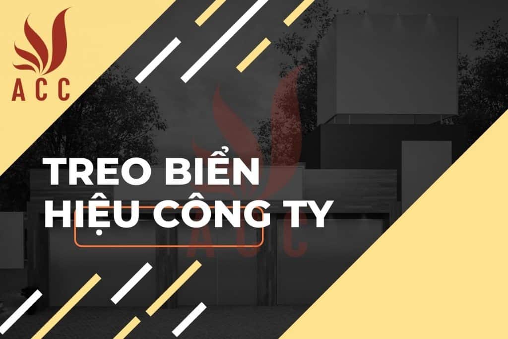 Treo biển hiệu công ty đúng quy định