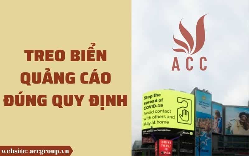 Treo biển quảng cáo đúng quy định