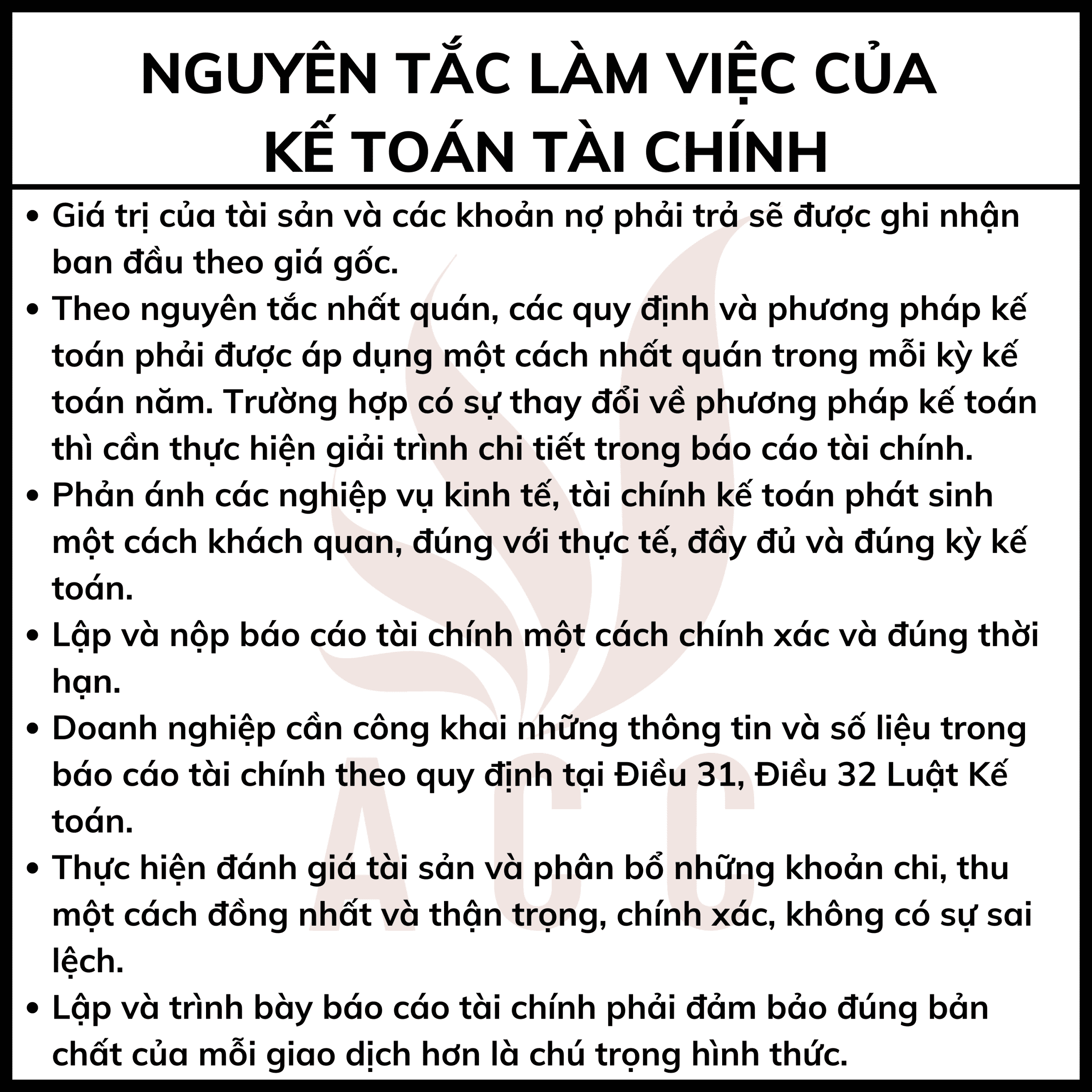 Nguyên Tắc Làm Việc Của Kế Toán Tài Chính