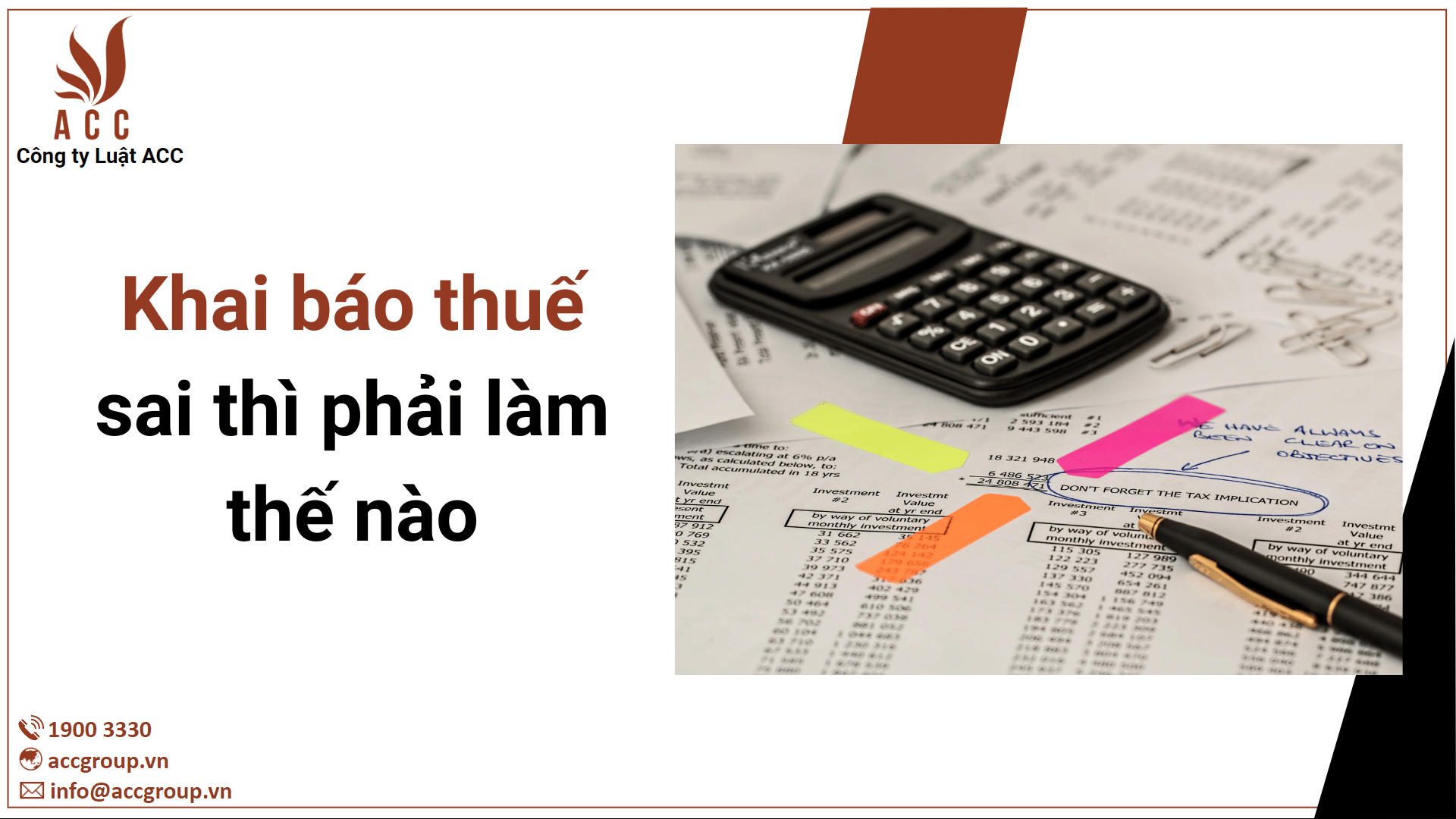 Khai báo thuế sai thì phải làm thế nào