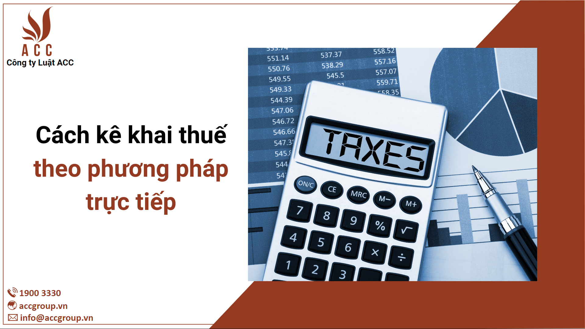 Cách kê khai thuế theo phương pháp trực tiếp