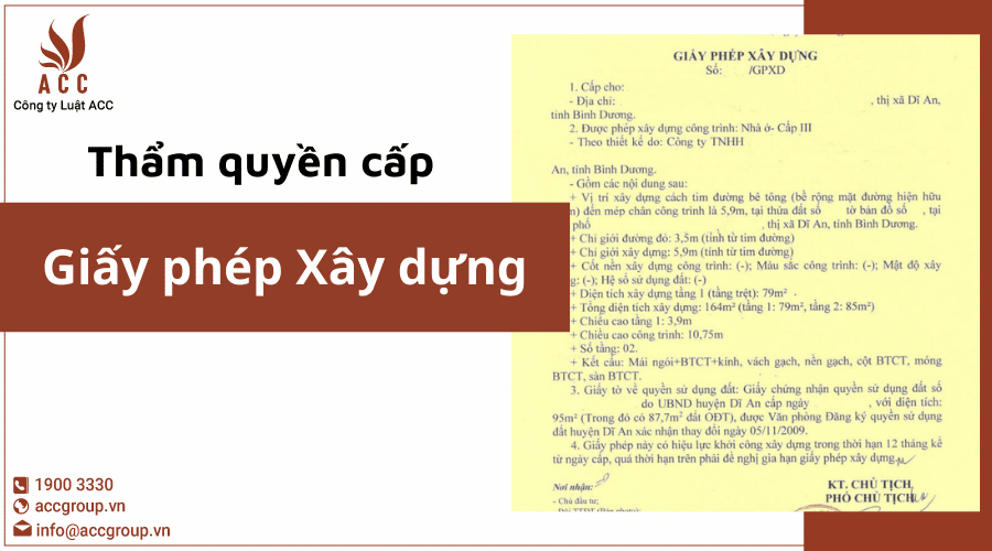 Thẩm Quyền Cấp Giấy Phép Xây Dựng