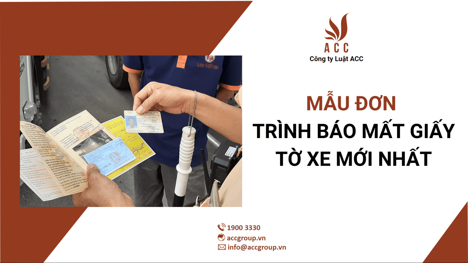 Mẫu đơn trình báo mất giấy tờ xe mới nhất