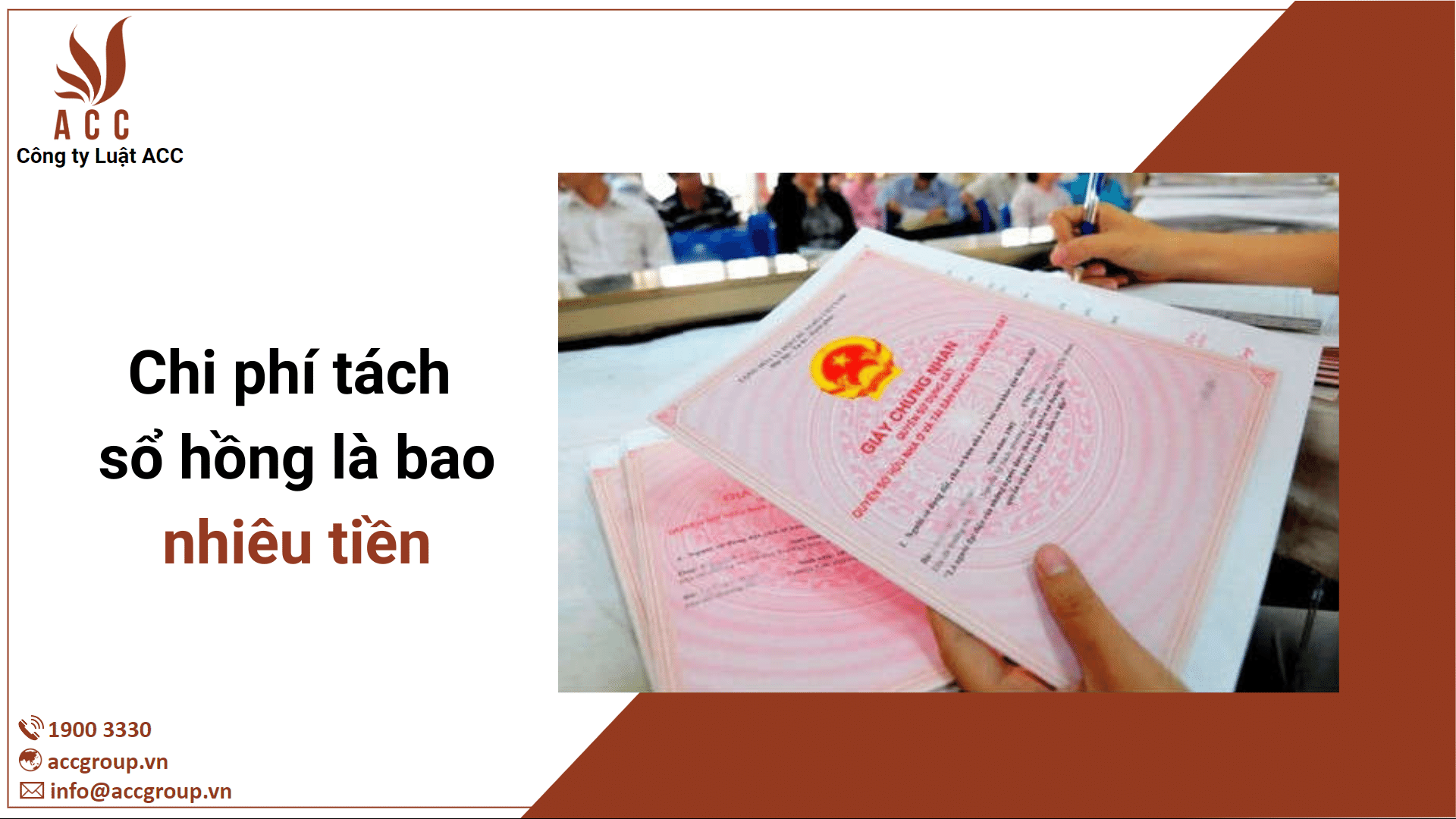 Chi phí tách sổ hồng là bao nhiêu tiền