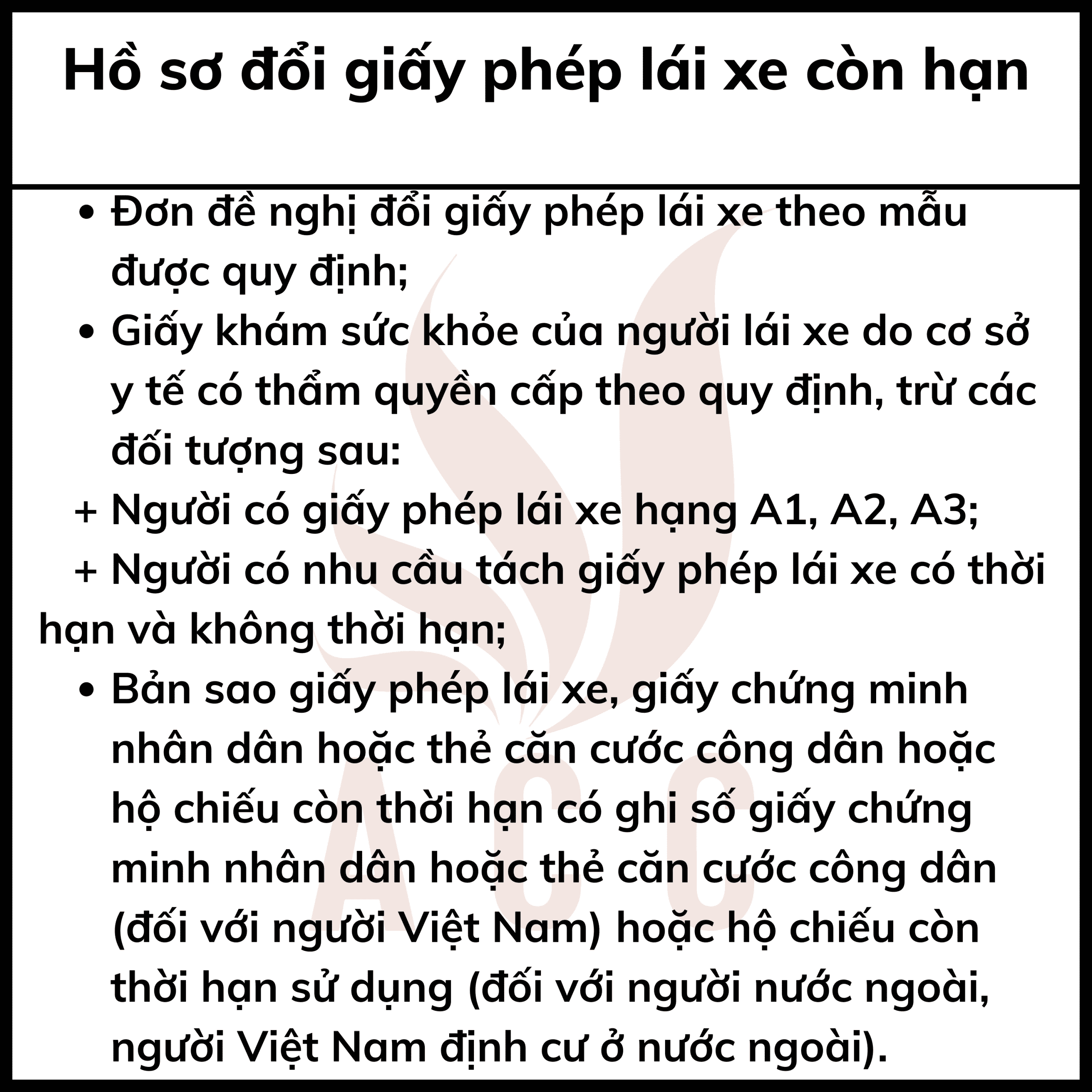 Hồ Sơ đổi Giấy Phép Lái Xe Còn Hạn